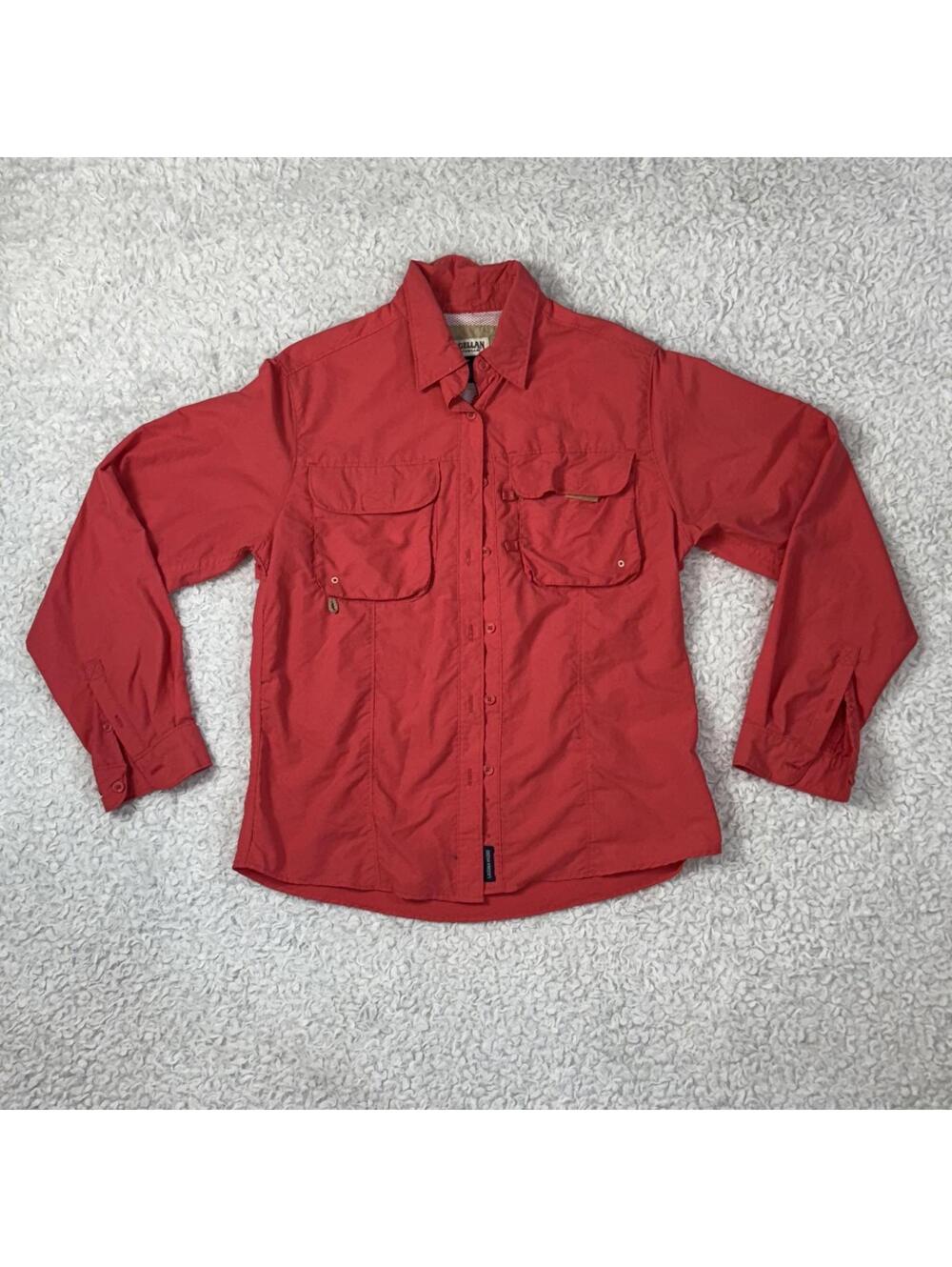 Magellan Women's Sportswear Coral Button-Up Outdoor Fishing Shirt(Size M) #TM225